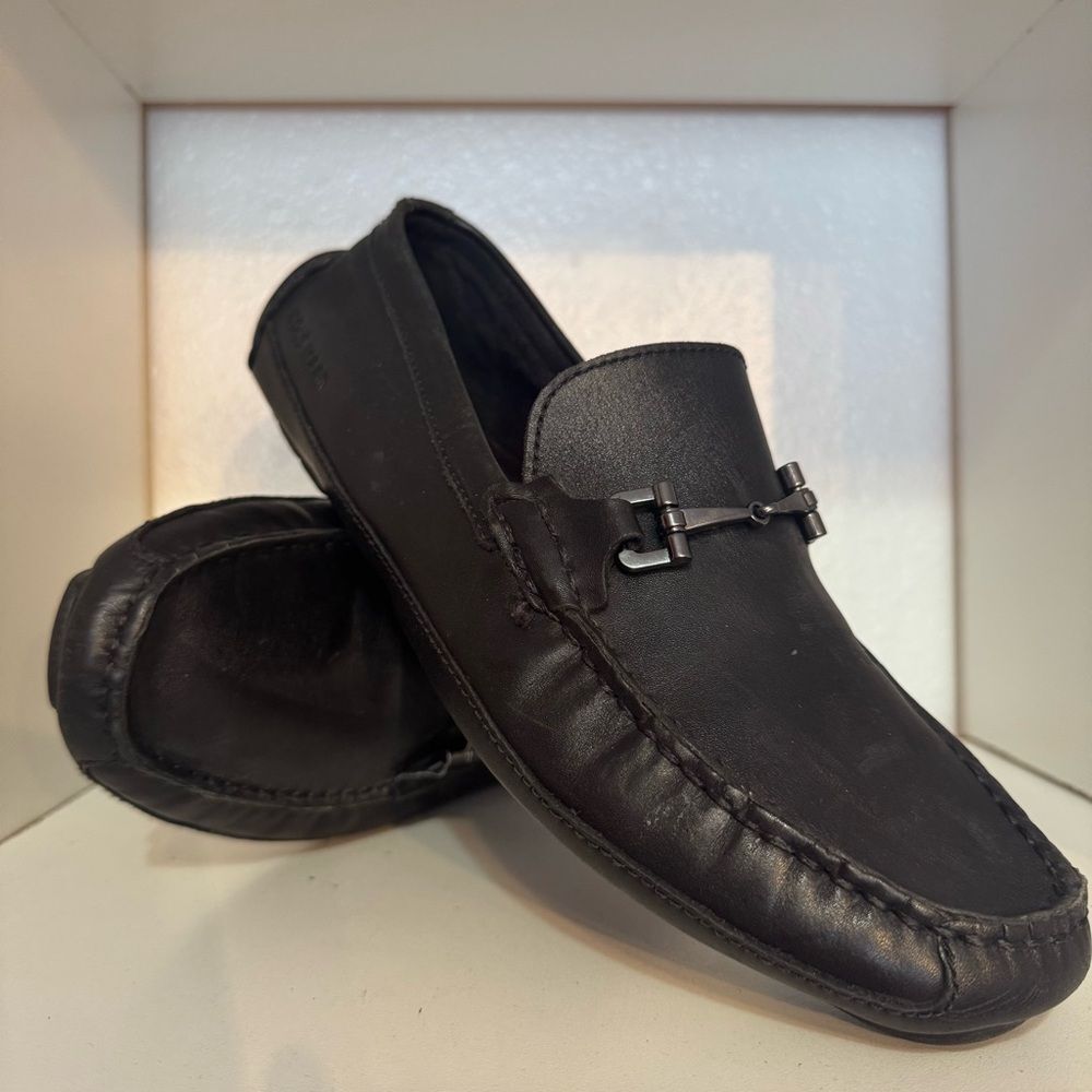 Cole Haan Grand OS Mens Black Leather Bit Horsebit Driving Loafers Mens 8 Comfy